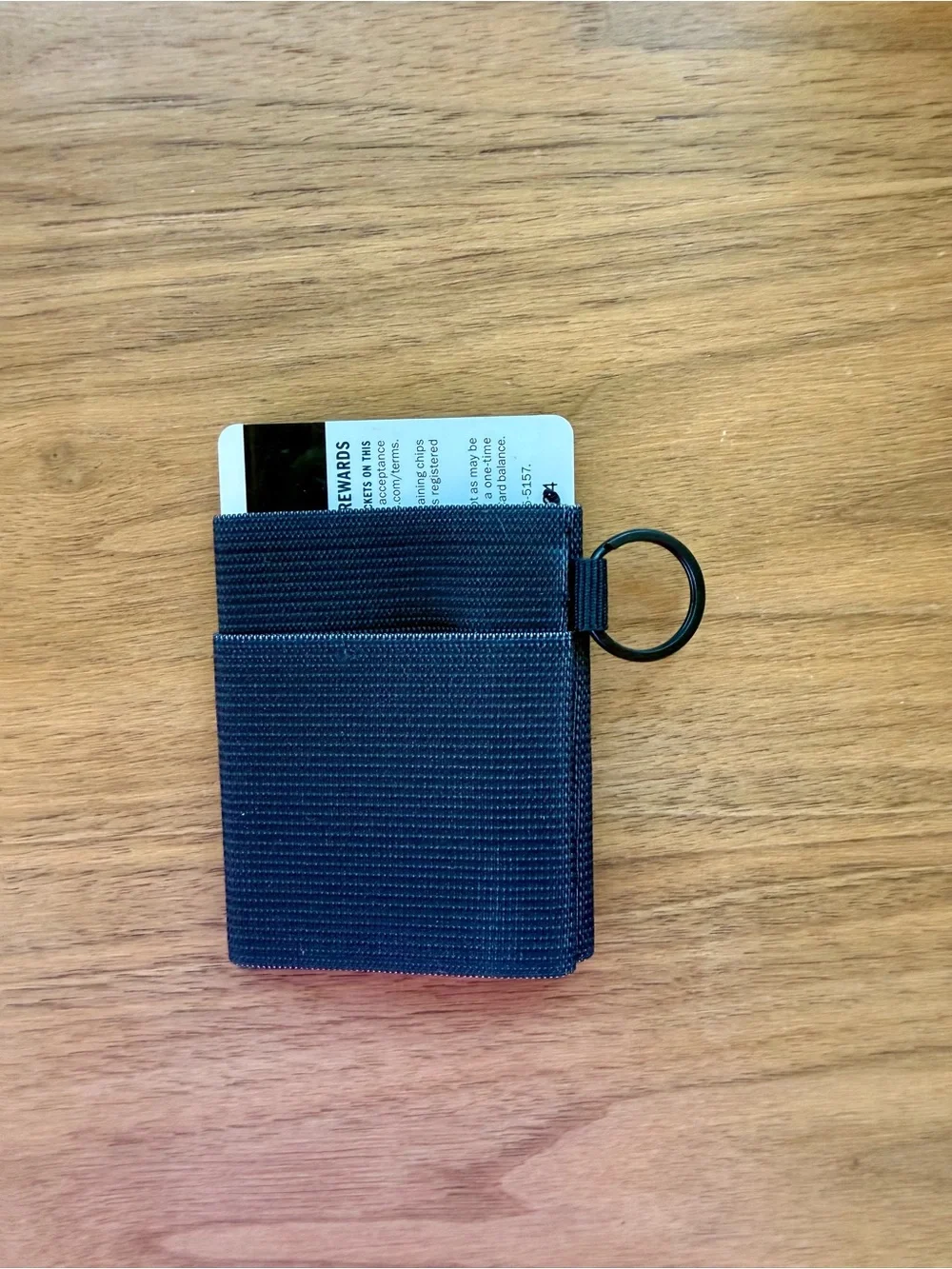 Thread Wallets Pouch Wallet * Black * Key Ring Zip Card Holder * NWOT